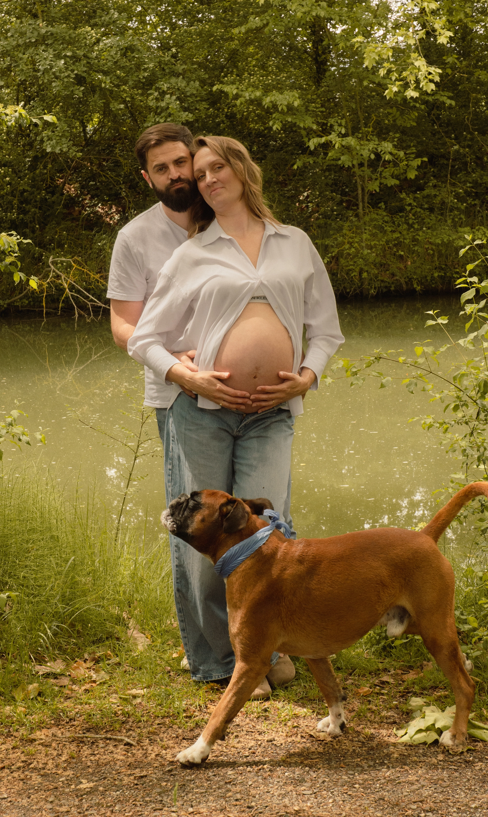 Famille chien, séance photo grossesse à Toulouse